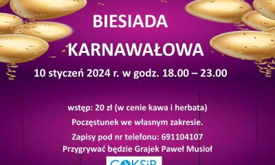 Biesiada Karnawałowa w WDK w Syryni